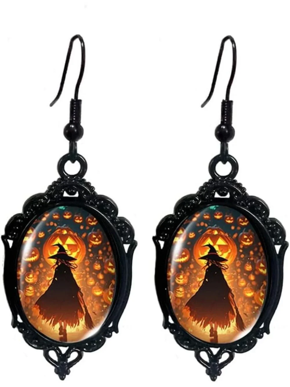 Women’s Yellow Jewelry Set Blue Halloween Victorian Punk Gothic Necklace Earring